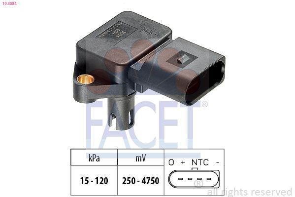 103084 Facet Sensor de pressão no coletor de admissão, MAP