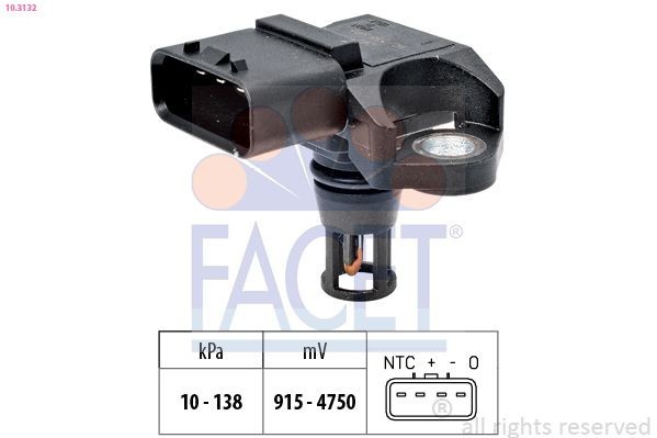 103132 Facet Sensor de pressão no coletor de admissão, MAP