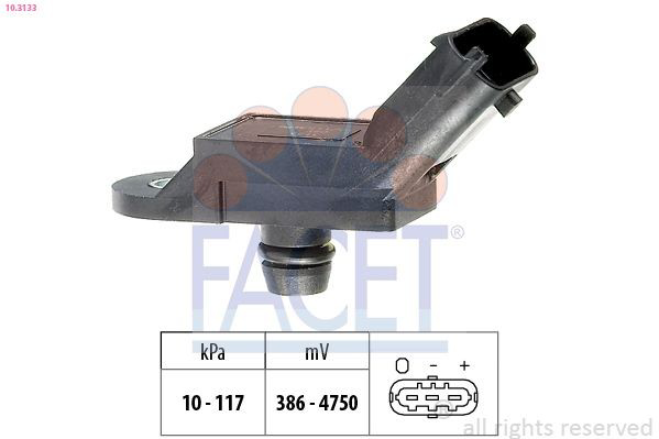 103133 Facet Sensor de pressão no coletor de admissão, MAP