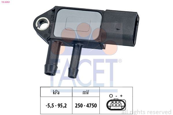 103263 Facet Sensor de pressão dos gases de escape