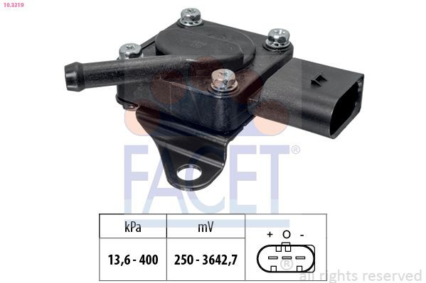 103319 Facet Sensor de pressão dos gases de escape