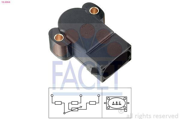 Sensor de posição da válvula de borboleta (potenciômetro) para Ford Fiesta COURIER J5S, J3S