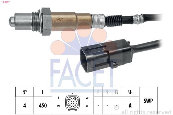 EX16537 Euroex Sonda lambda, sensor de oxigênio até o catalisador