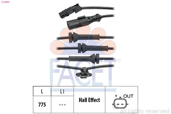 Compre Sensor dianteiro de ABS Renault Megane 2