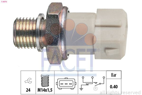 70070 Facet Sensor de pressão de óleo