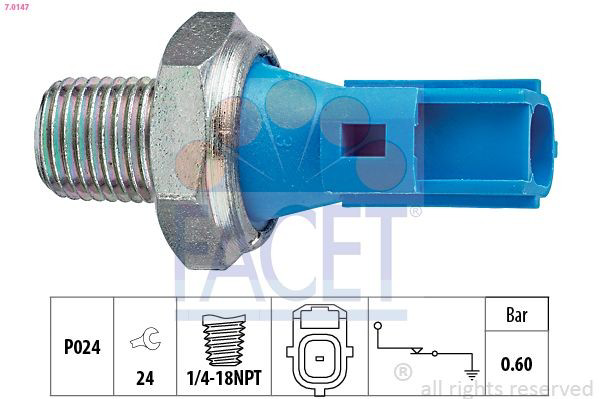 70147 Facet Sensor de pressão de óleo