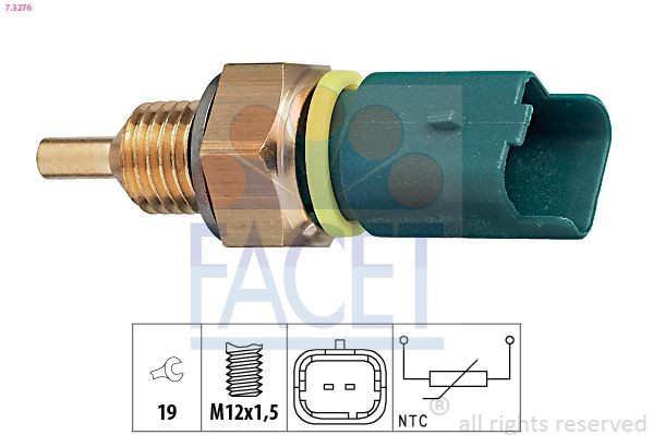 Sensor de temperatura do fluido de esfriamento 144332 EFI