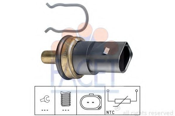 Sensor de temperatura do fluido de esfriamento Seat Leon II 1P1
