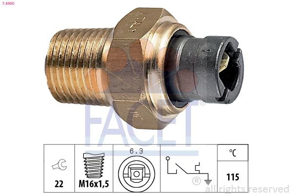 74000 Facet Sensor de temperatura do fluido de esfriamento