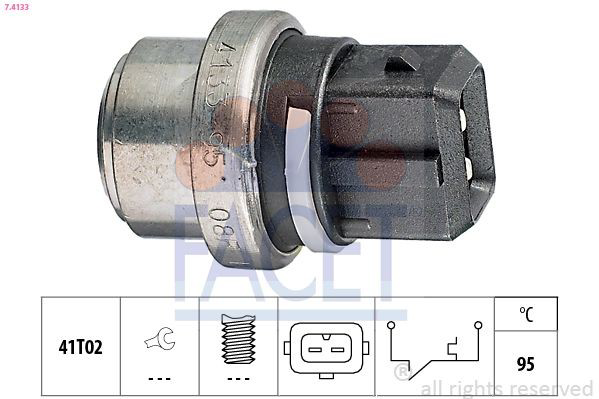 74133 Facet Sensor de temperatura do fluido de esfriamento (de ativação de ventilador do radiador)