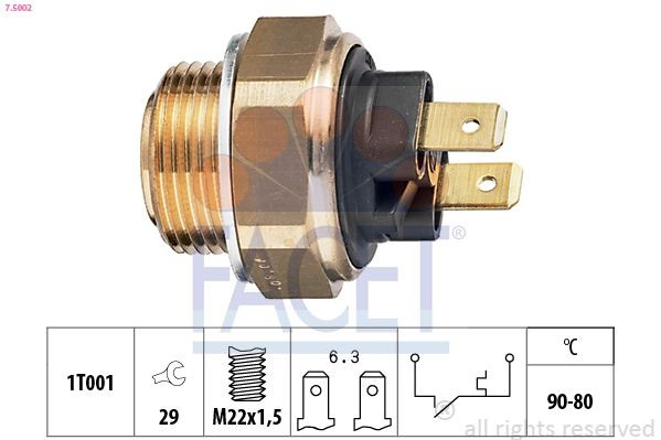 Sensor de temperatura do fluido de esfriamento (de ativação de ventilador do radiador) para Renault Master I T