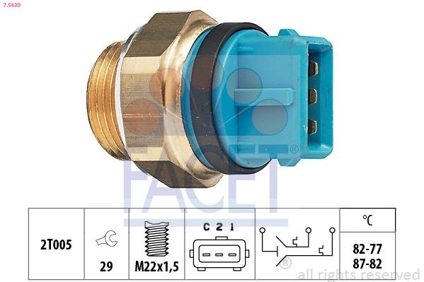 126427 Peugeot/Citroen Sensor de temperatura do fluido de esfriamento (de ativação de ventilador do radiador)