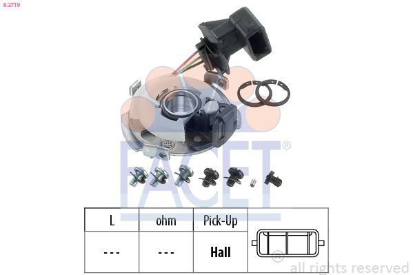 Sensor de efeito Hall para Audi 80 B2 81, 85
