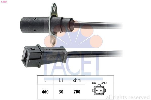 Sensor de posição (de revoluções) de cambota para Alfa Romeo 33  907A