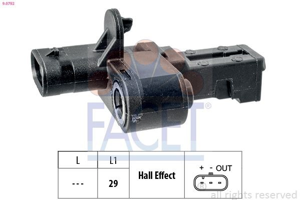  Sensor de posição (de revoluções) de cambota Peugeot 408 RUSSIA sedan (2010 - 2026) RUSSIA