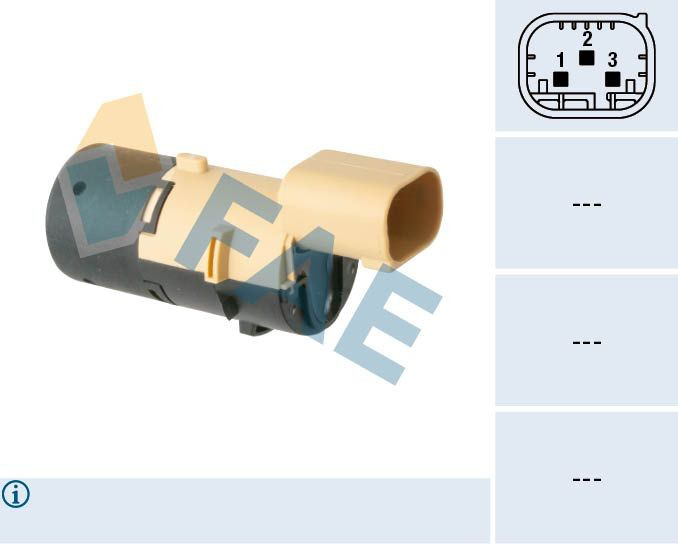66013 FAE Sensor traseiro de sinalização de estacionamento (sensor de estacionamento)