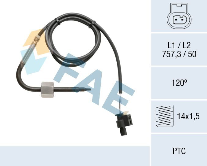 68050 FAE Sensor de temperatura dos gases de escape (GE), depois de catalisador