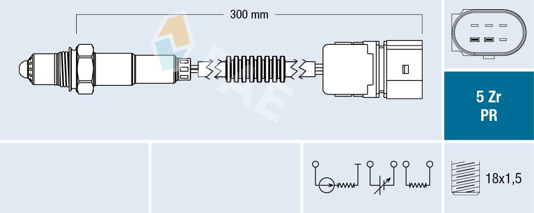 75048 FAE Sonda lambda, sensor de oxigênio até o catalisador