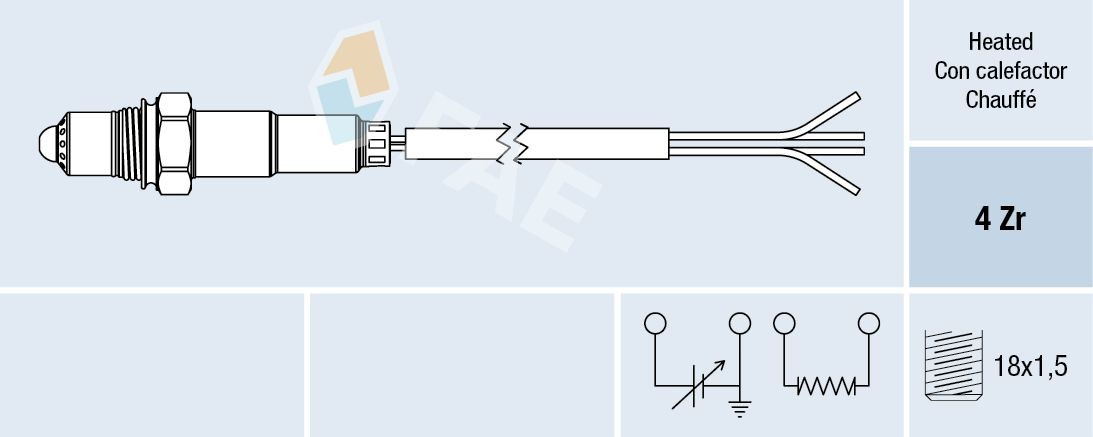 77008 FAE Sonda lambda, sensor de oxigênio até o catalisador