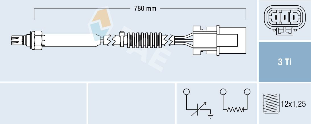 77181 FAE Sonda lambda, sensor de oxigênio até o catalisador
