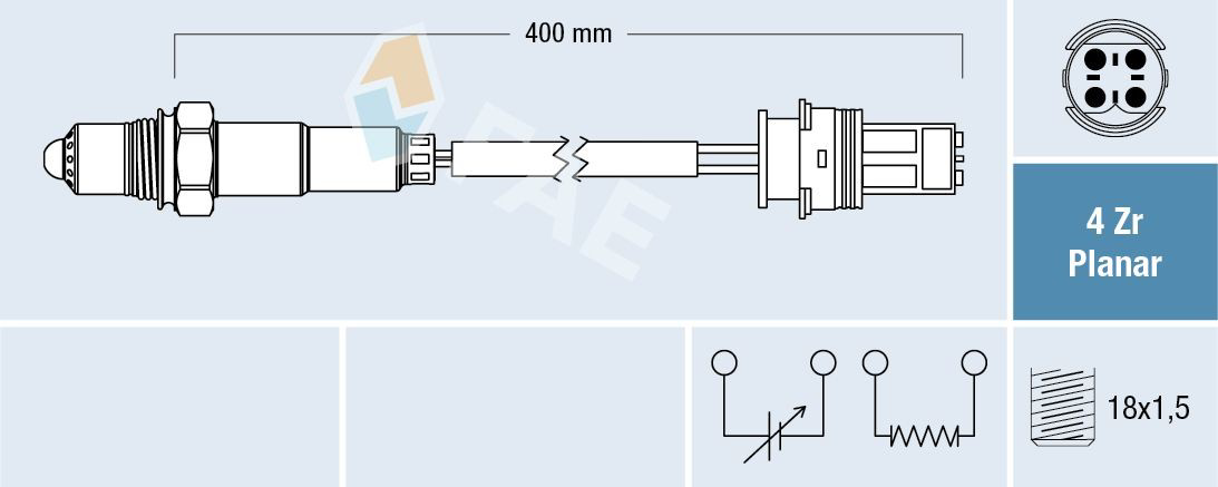 77251 FAE Sonda lambda, sensor de oxigênio
