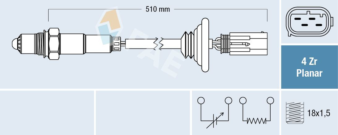 77428 FAE Sonda lambda, sensor de oxigênio