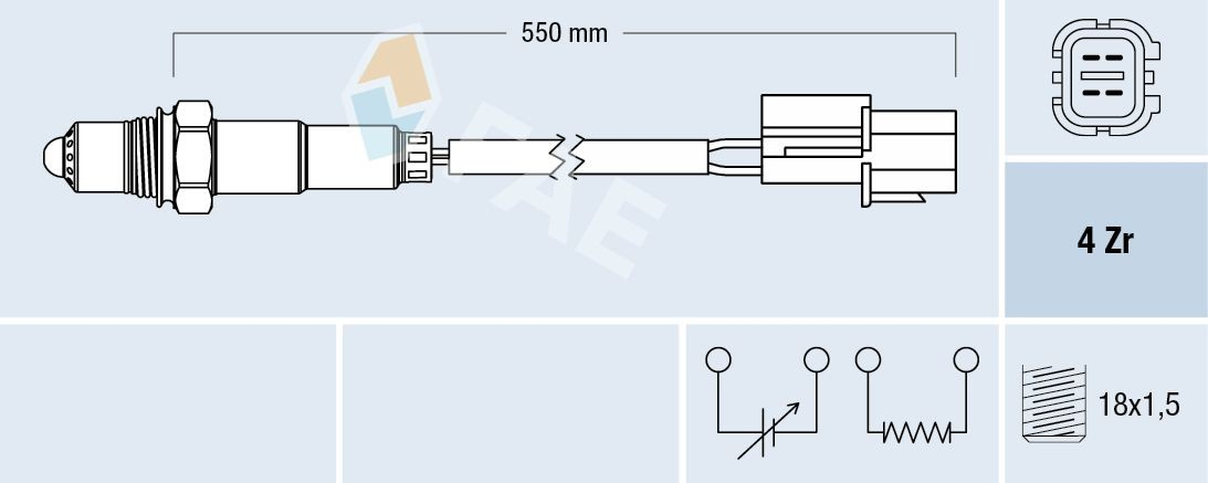 Sonda lambda, sensor de oxigênio para Chevrolet Aveo I T200
