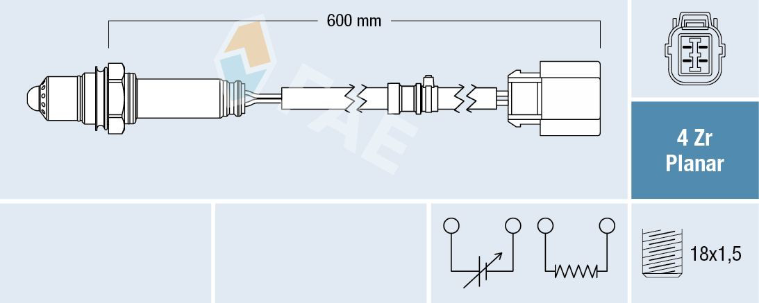 77684 FAE Sonda lambda, sensor de oxigênio