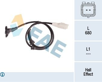 78181 FAE Sensor dianteiro de ABS