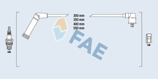 85998 FAE Fios de alta voltagem, kit