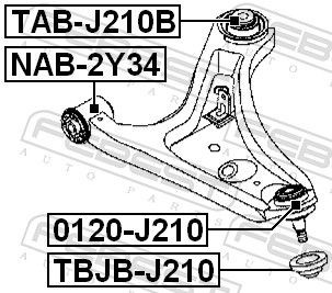  Suporte de esfera inferior Daihatsu Terios II SUV (J2) (2006 - 2018) II