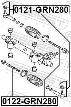 Ponta externa da barra de direção Toyota Land Cruiser PRADO J150