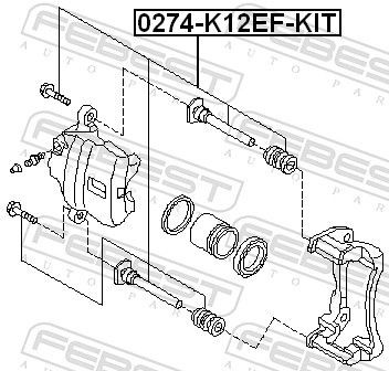 Compre Kit de reparação de suporte do freio dianteiro Nissan Micra 