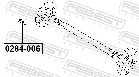 Compre 0284006 Febest Prego de roda traseiro