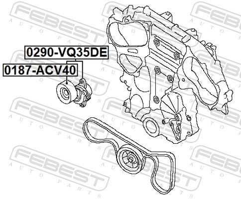  Reguladora de tensão da correia de transmissão Nissan Murano SUV (Z50) (2004 - 2008) 