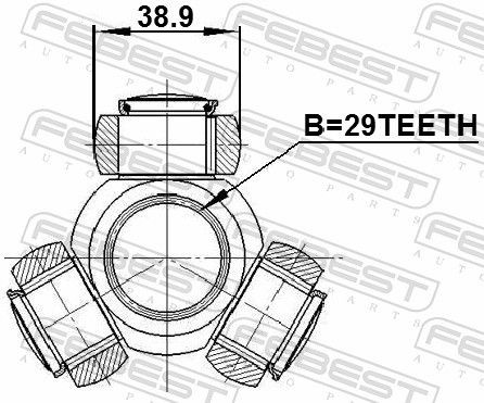 Junta homocinética interna, tripé Subaru Impreza II GD