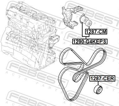 Compre Reguladora de tensão da correia de transmissão Hyundai Sonata 6