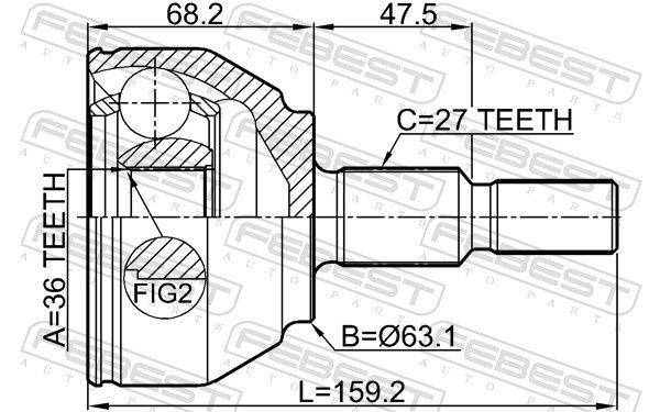 Junta homocinética externa dianteira Ford Kuga preço, a partir de 46,68 USD