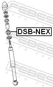 Compre 436931 Nissan/Infiniti Bucha da haste de amortecedor traseiro