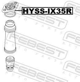 Compre HYSSIX35R Febest Suporte de amortecedor traseiro