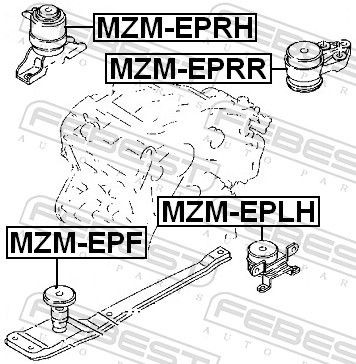  Coxim (suporte) traseiro de motor Ford Escape SUV (2001 - 2007) 