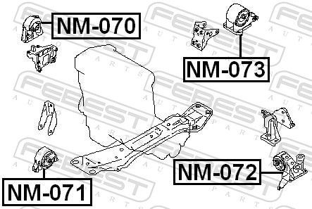 Compre Coxim (suporte) dianteiro de motor Nissan Primera 
