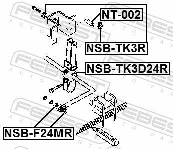 Bucha de suporte de estabilizador traseiro Febest NSBTK3R preço, a partir de 3,06 USD