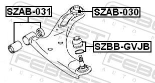 Bloco silencioso dianteiro do braço oscilante inferior Suzuki Grand Vitara  JB