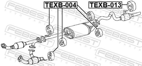 Compre Coxim de fixação do silenciador Toyota Land Cruiser 