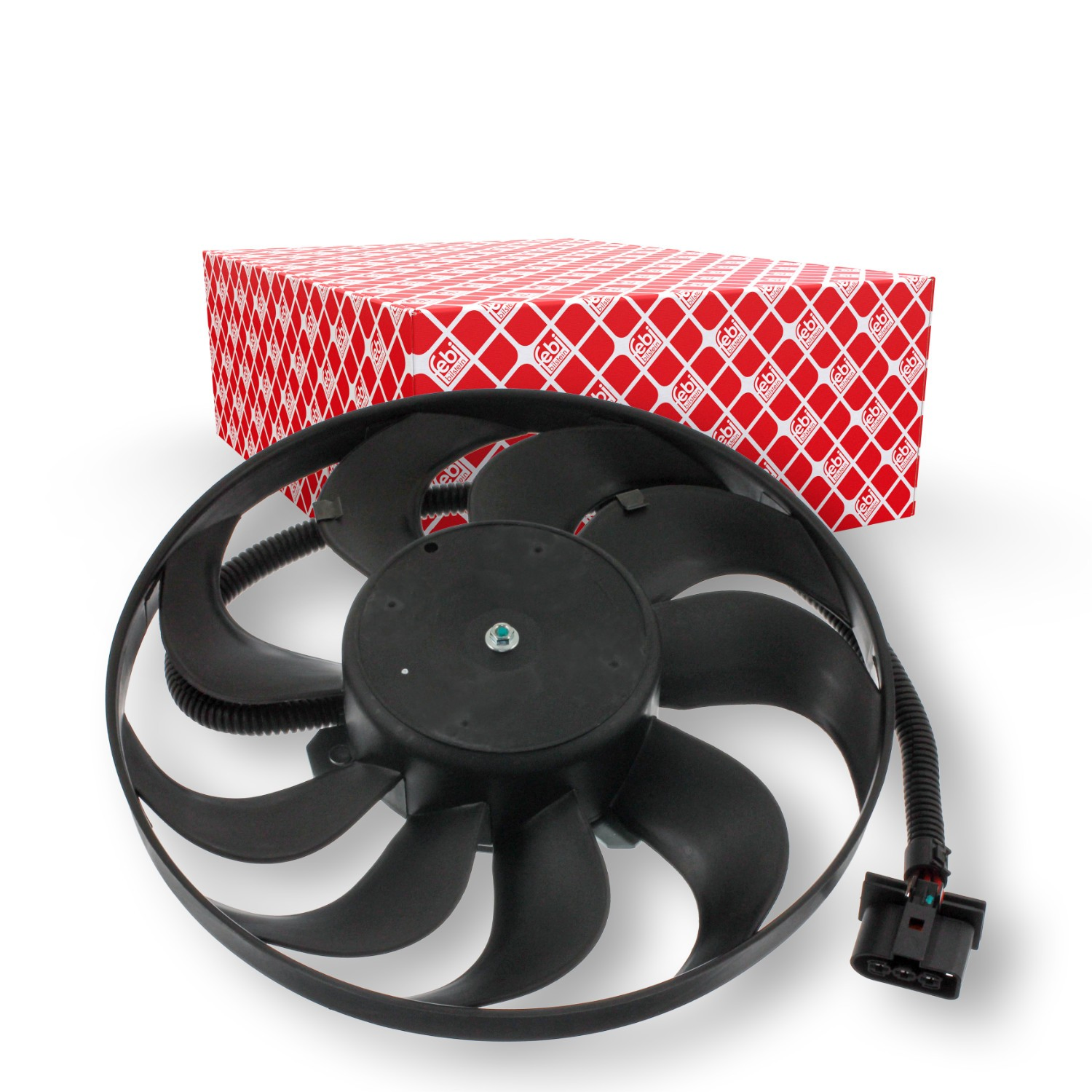 14744 Febi Ventilador elétrico de esfriamento montado (motor + roda de aletas) direito