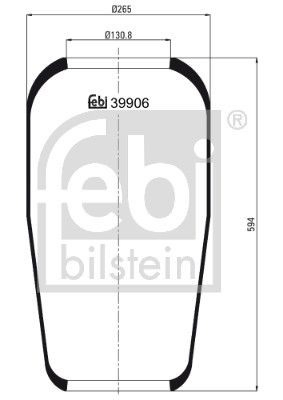 Coxim pneumático (suspensão de lâminas pneumática) do eixo traseiro A6743280001 Mercedes
