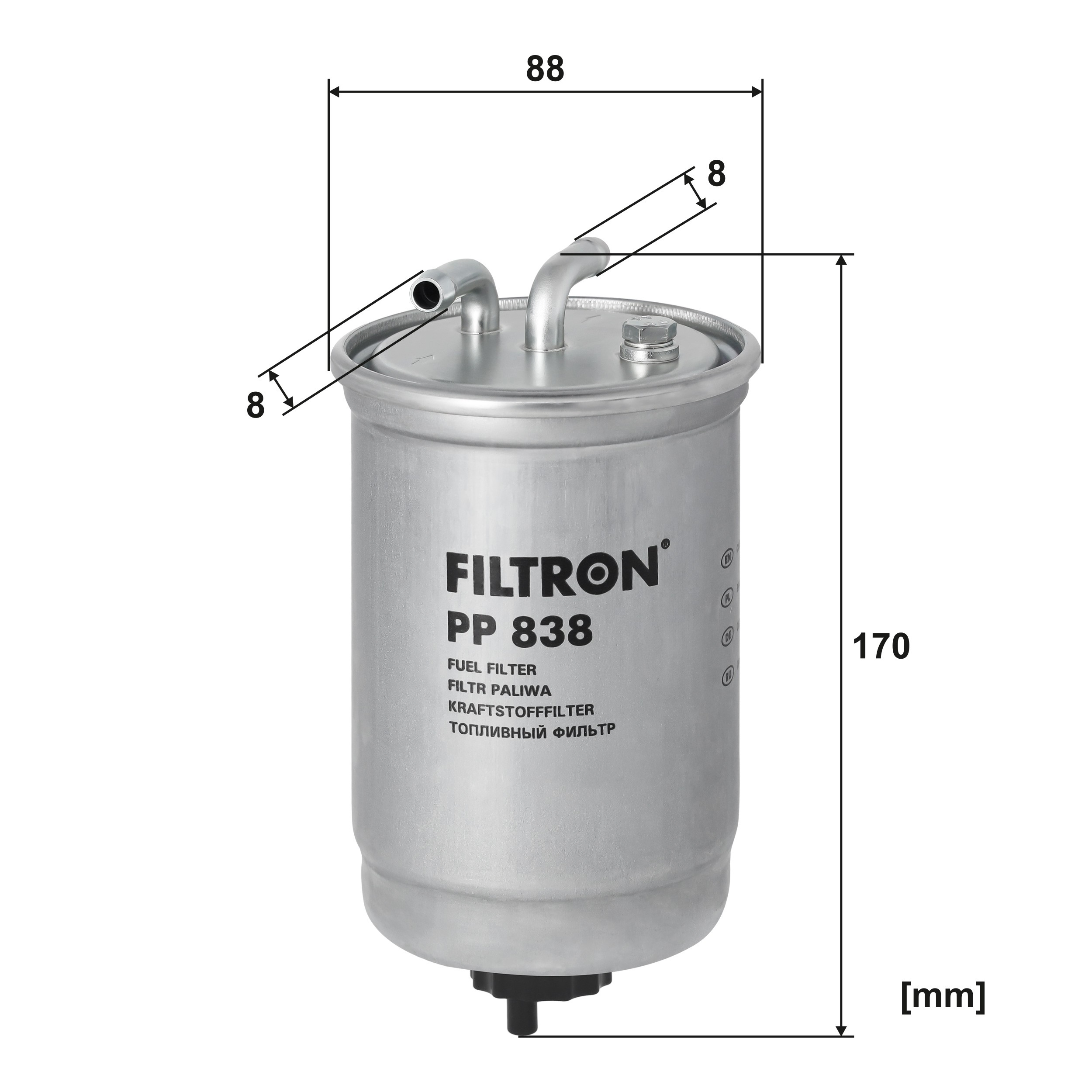 PP838 Filtron Filtro de combustível