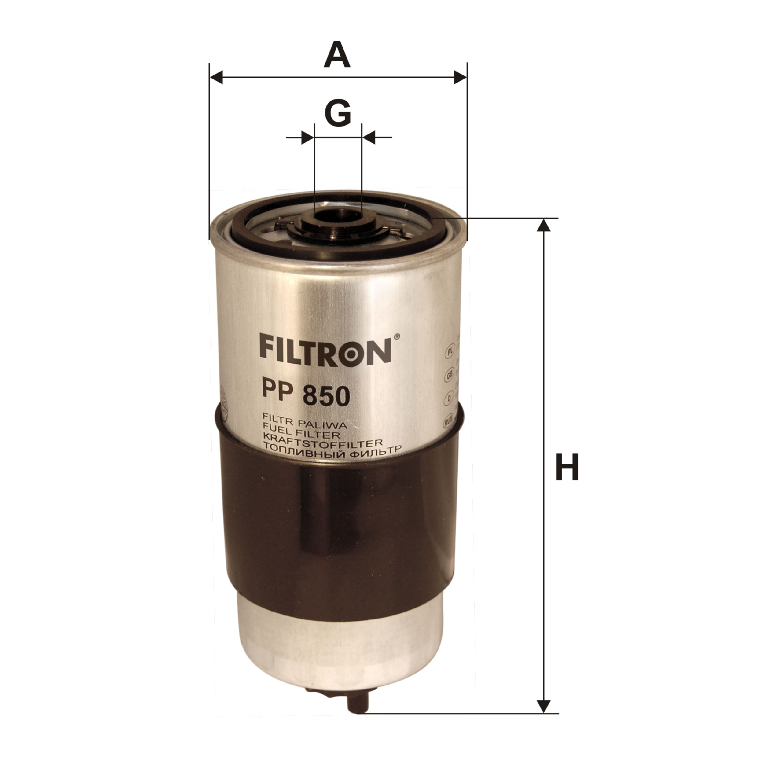 Filtro de combustível PP850 Filtron