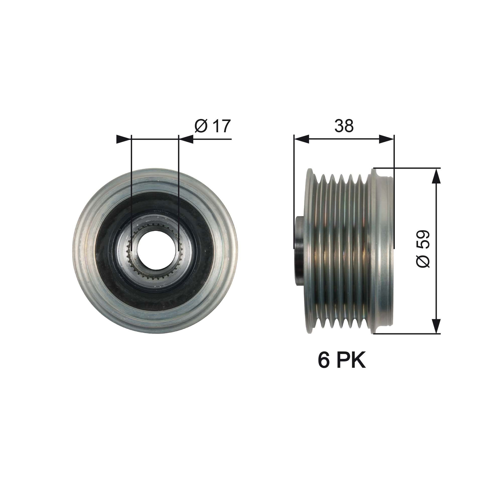  Polia do gerador KIA Sorento III SUV (C5, UM) (2014 - 2020) III